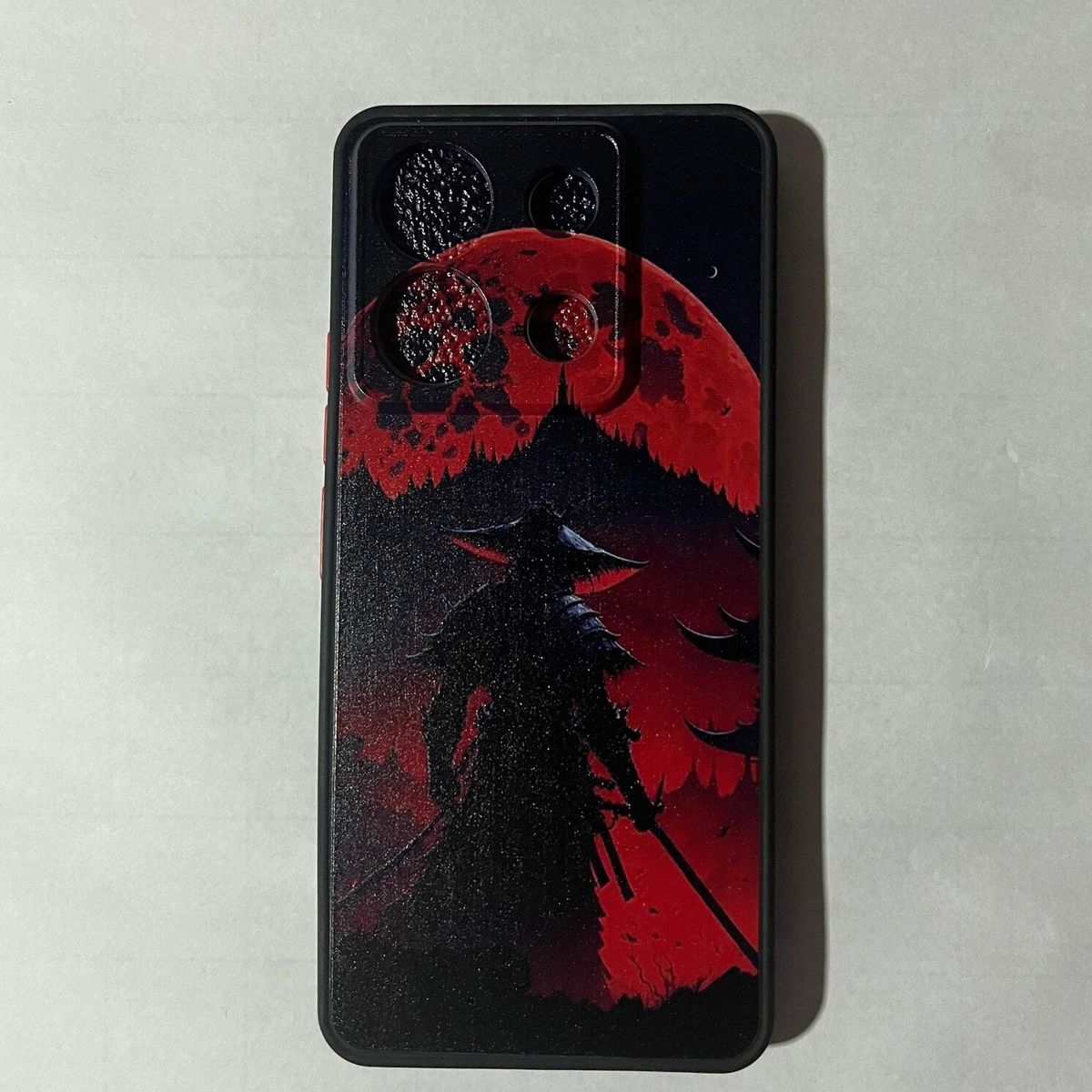 GENERICO - Case Redmi Note 13 Pro - Samurai (Fondo rojo)
