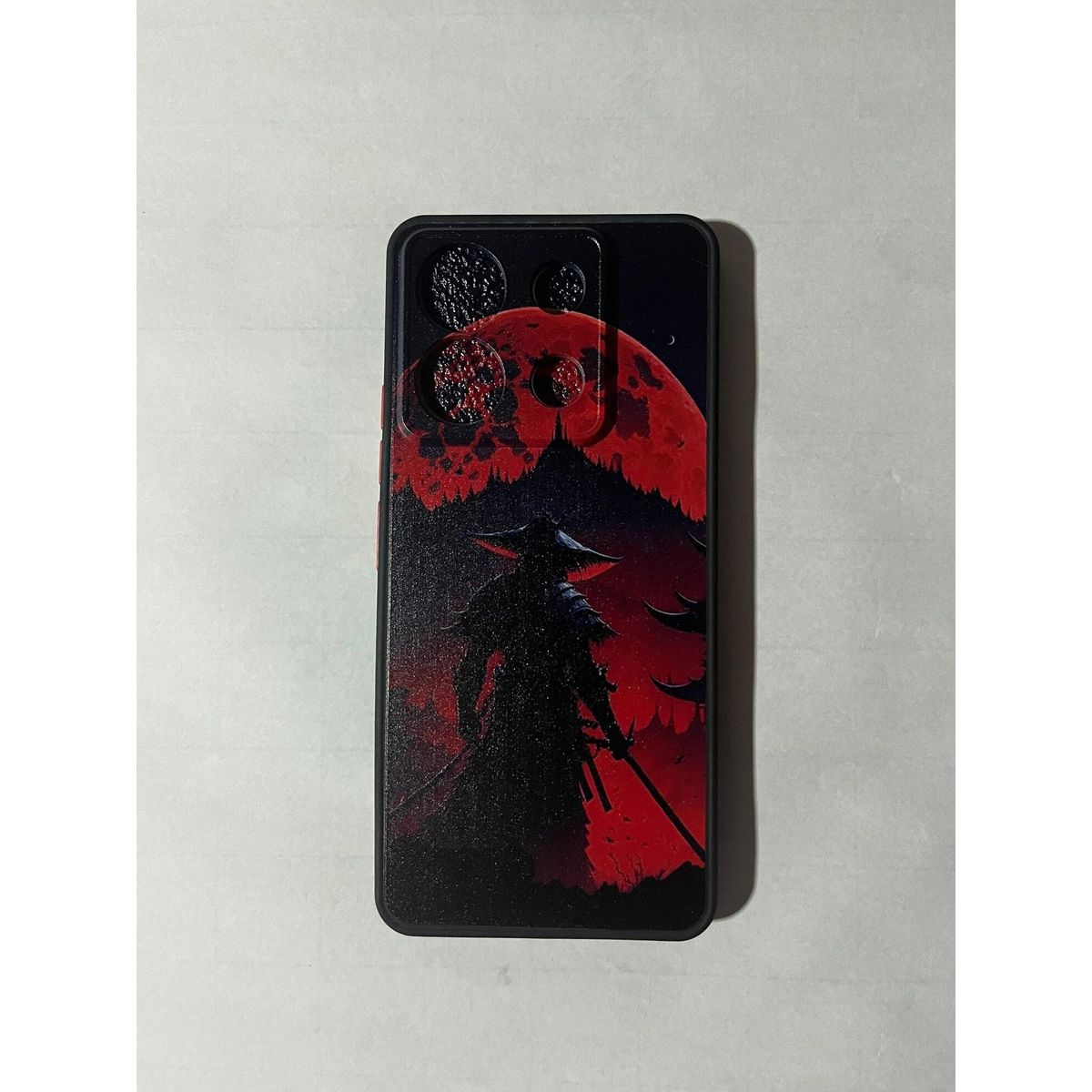 GENERICO - Case Redmi Note 13 Pro - Samurai (Fondo rojo)