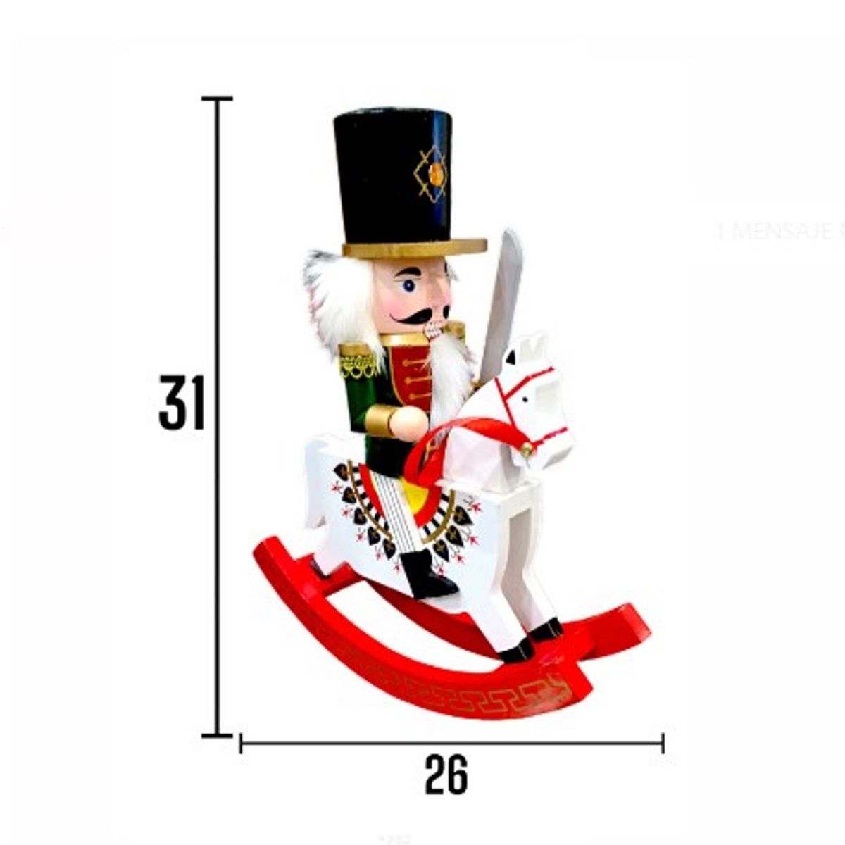 GENERICO - CASCANUEZ DE MADERA DE 31 CM MODELO SOLDADO CALIDAD