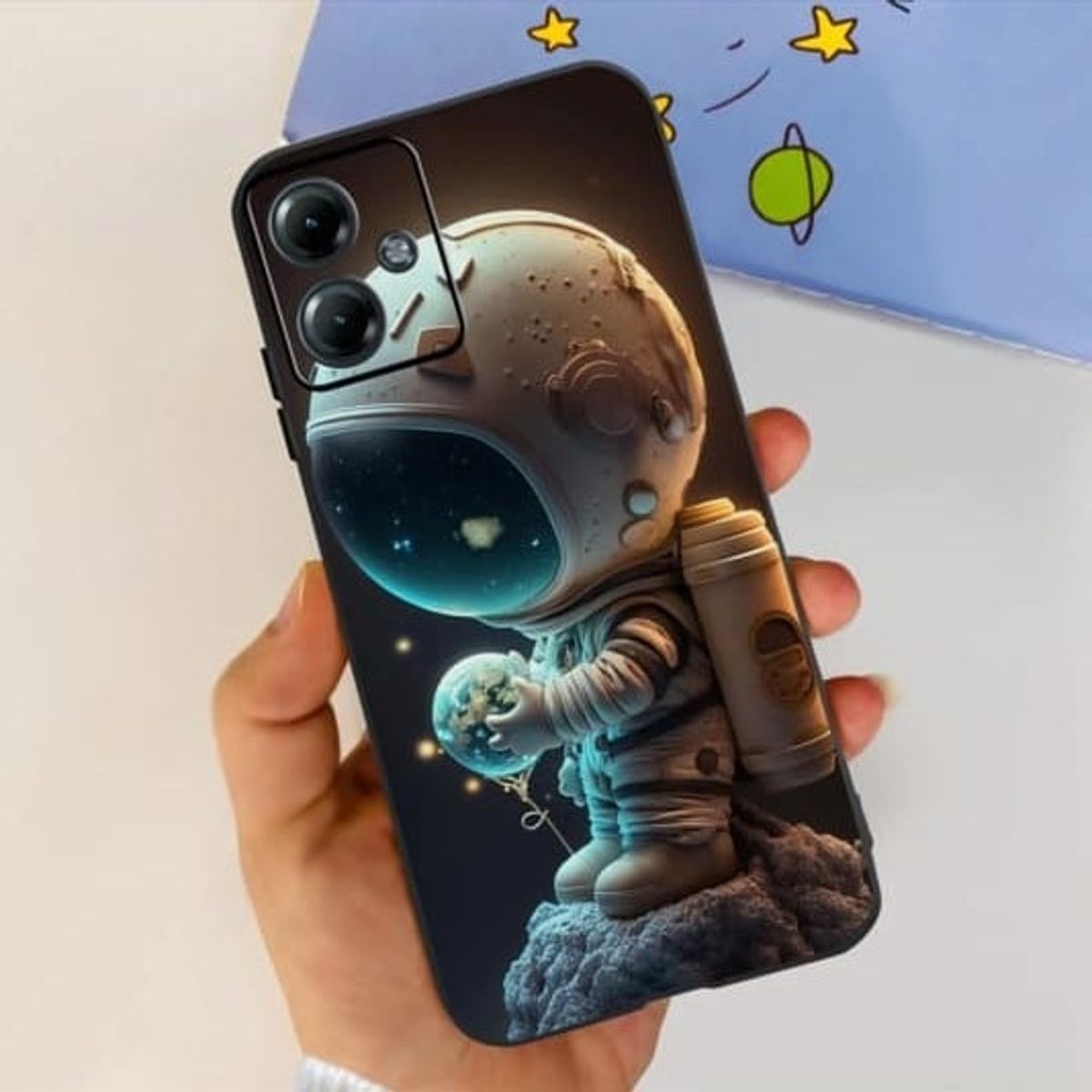 GENERICO - Case Moto g34 5g - Astronauta con la Tierra