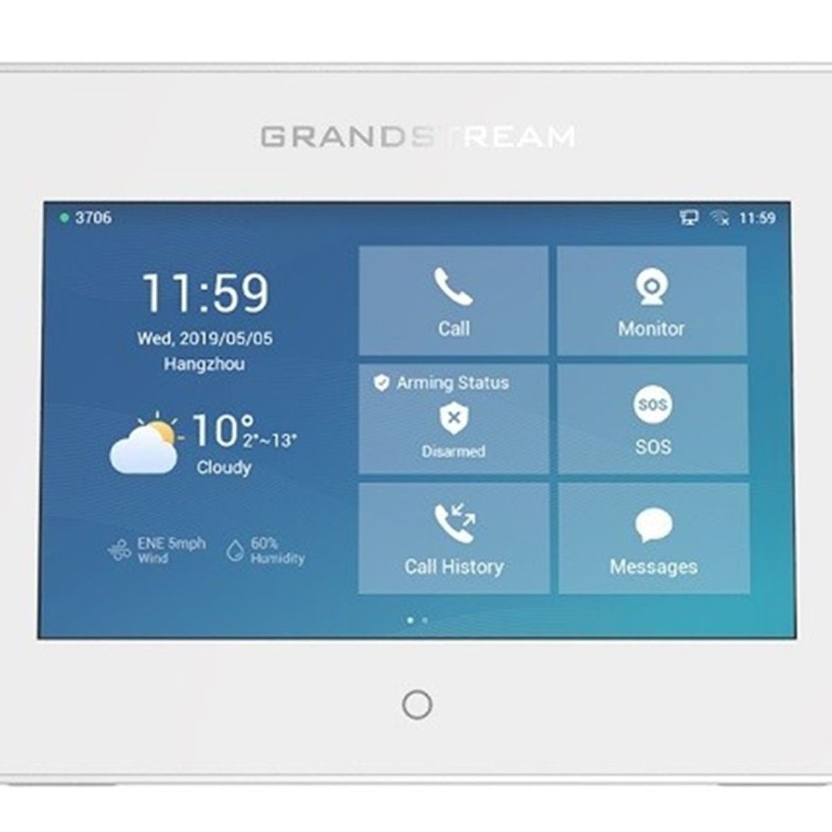 GRANDSTREAM - Grandstream GSC3570 Monitor IP 7″ Touch SIP PoE WiFi Dual-Band - Control de Acceso