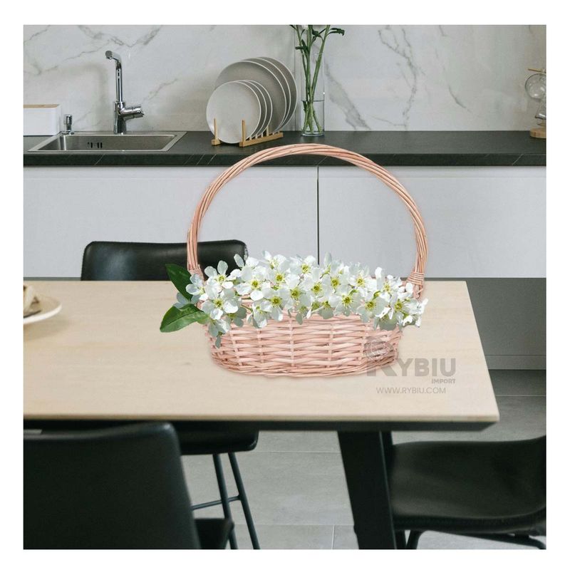 GENERICO - Cesta Ideal Ovalada para Reunion en Marron Y+Gift Stickers