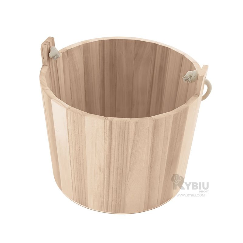 GENERICO - Balde Multiusos en Tono Madera Y+Envoltorio de Regalo