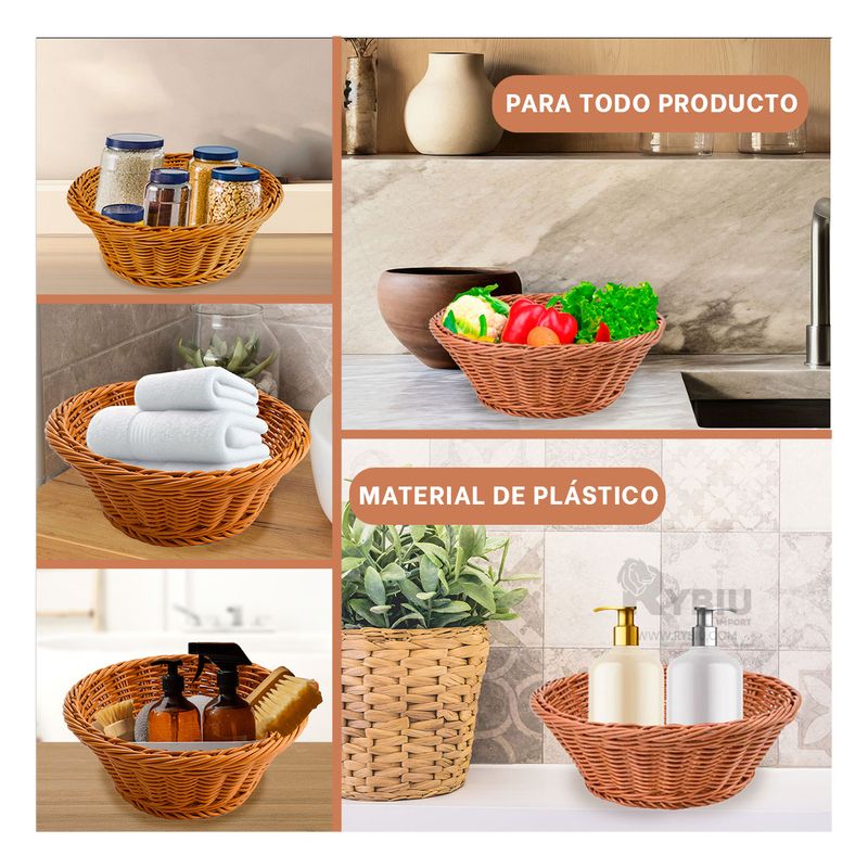 GENERICO - Canasta Estilizada con Diseño Color Marron Y+Gift Stickers