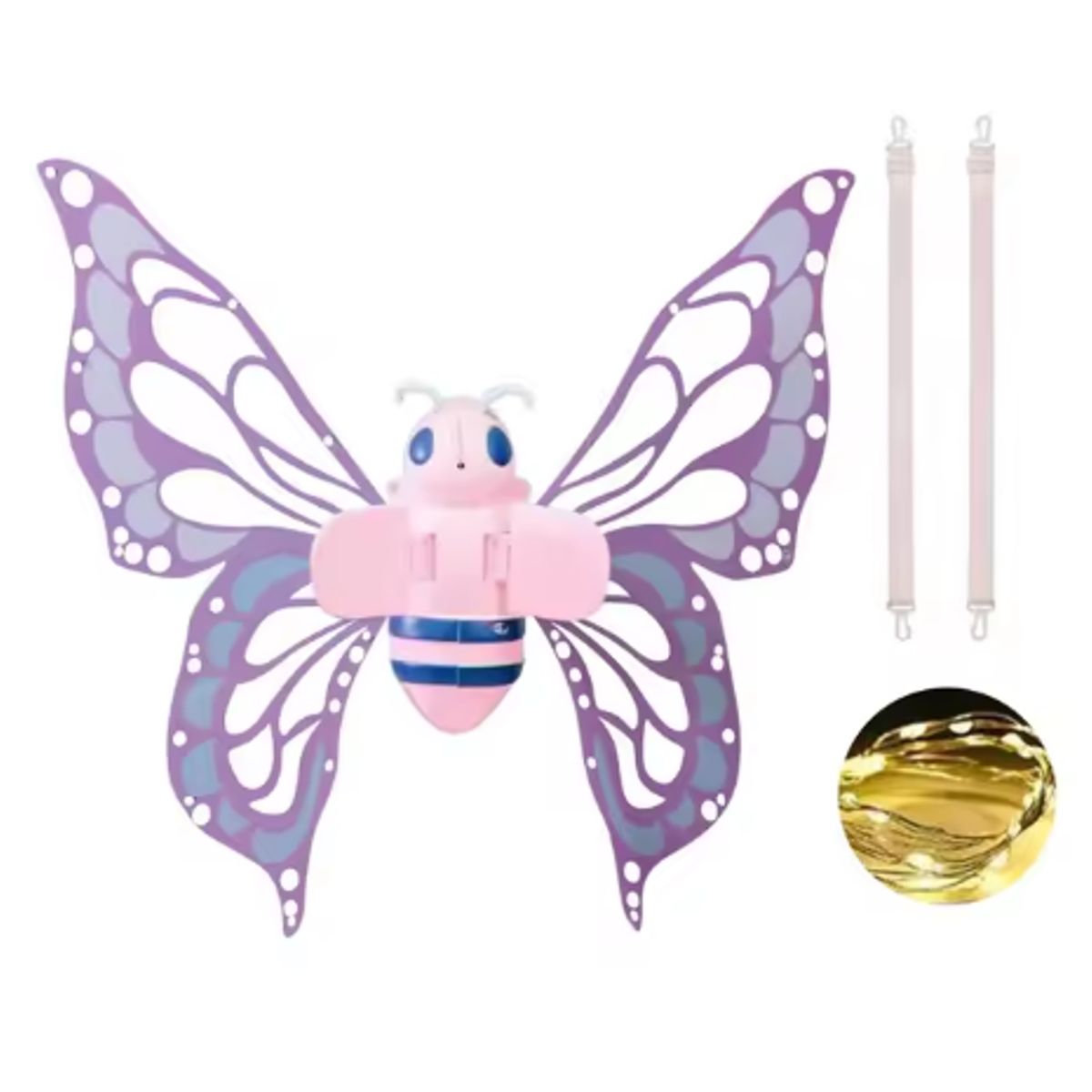 GENERICO - Alitas de Mariposa con movimiento y luces - Rosado