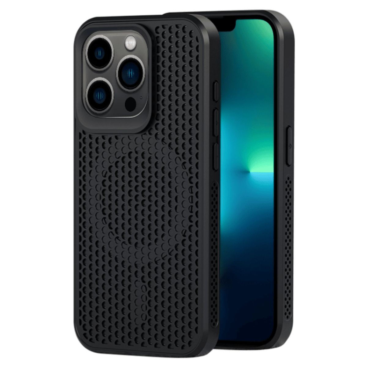 GENERICO - Funda para iPhone 15 Pro Magsafe Malla Térmica Antishock Negro