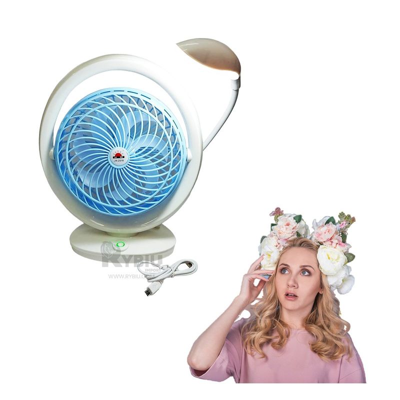 GENERICO - Soplador de Mesa con Reflector en Celeste Y+Gift MiniAgenda