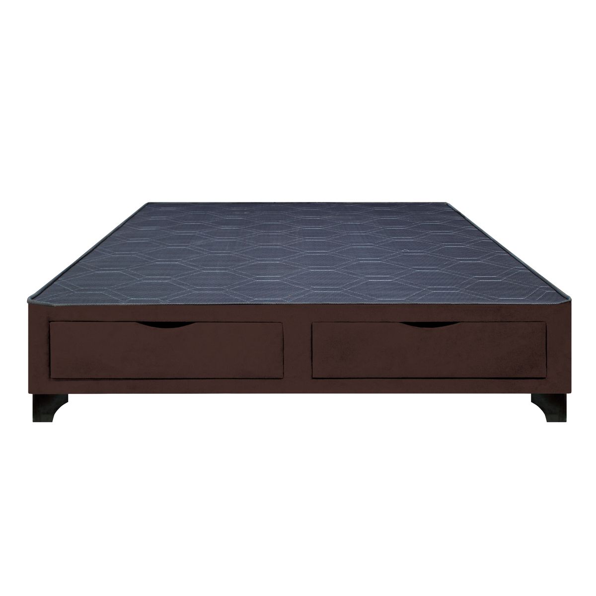 BARAKA HOME - Base de Cama Kolpa 2 Cajones Frontales 1.5 Plz - Chocolate