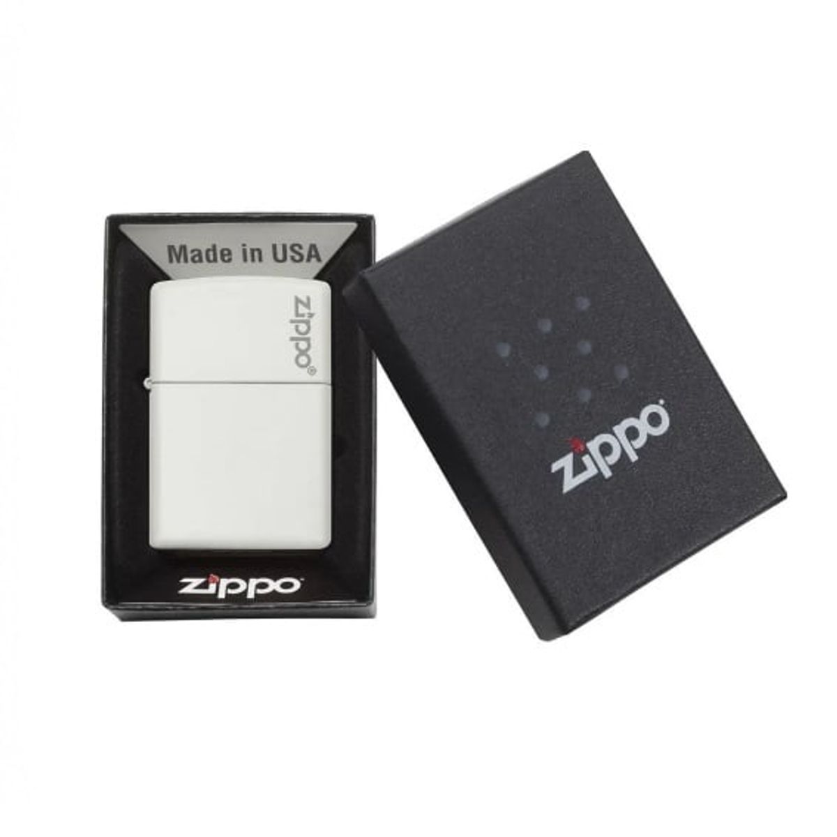 ZIPPO - Encendedor ZIPPO Classic White Matte Encendedor ZIPPO Logo