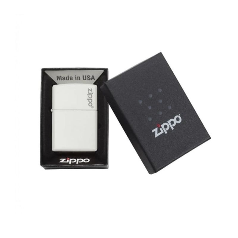 ZIPPO - Encendedor ZIPPO Classic White Matte Encendedor ZIPPO Logo