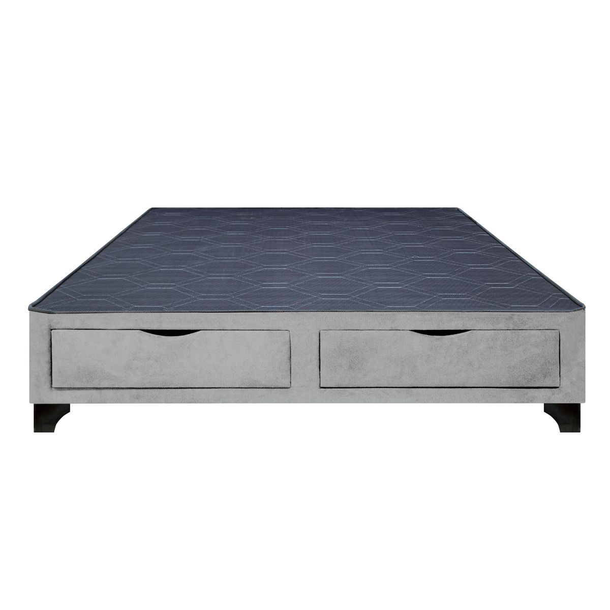 BARAKA HOME - Base de Cama Kolpa 2 Cajones Frontales 1.5 Plz - Gris Claro