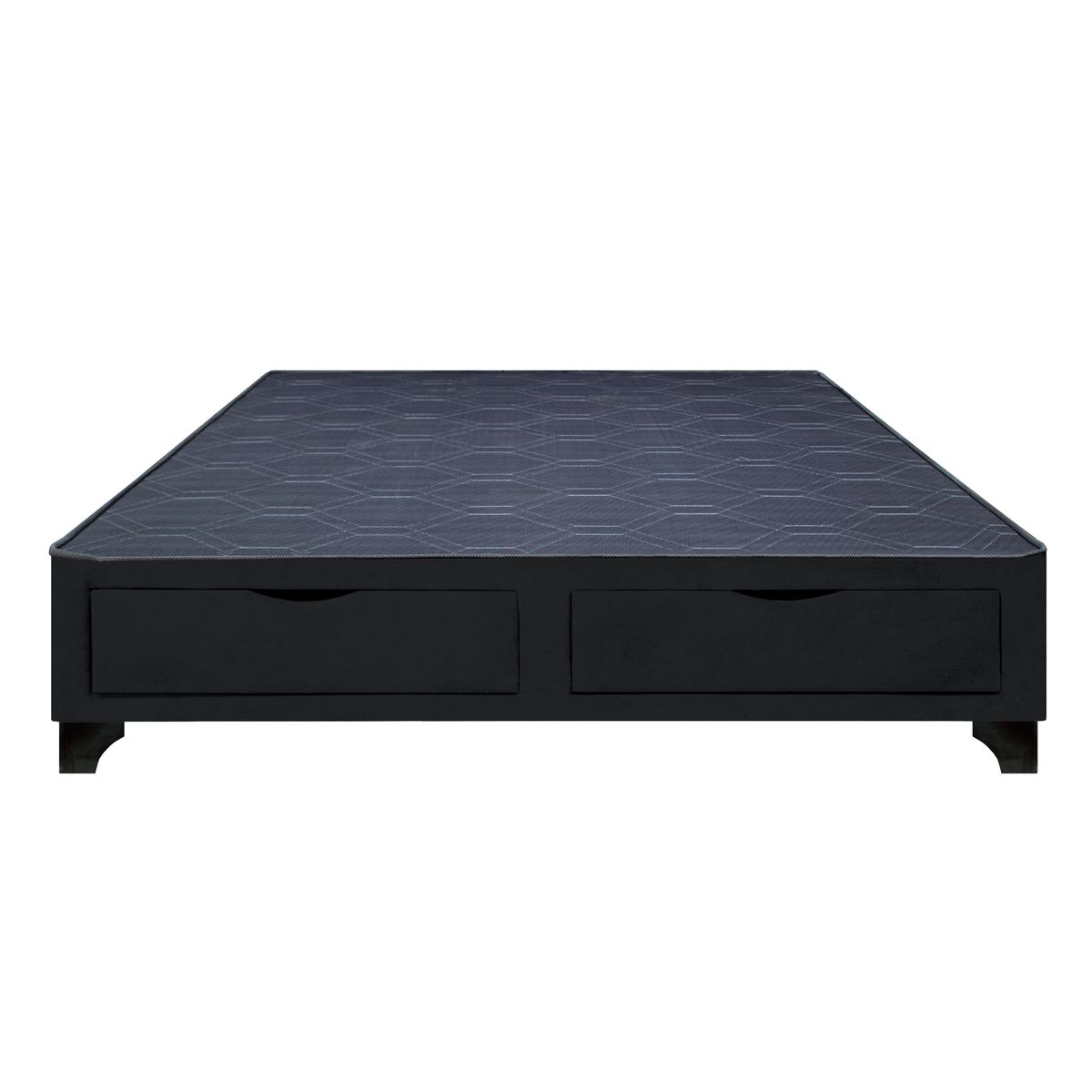 BARAKA HOME - Base de Cama Kolpa 2 Cajones Frontales 2 Plz - Negro