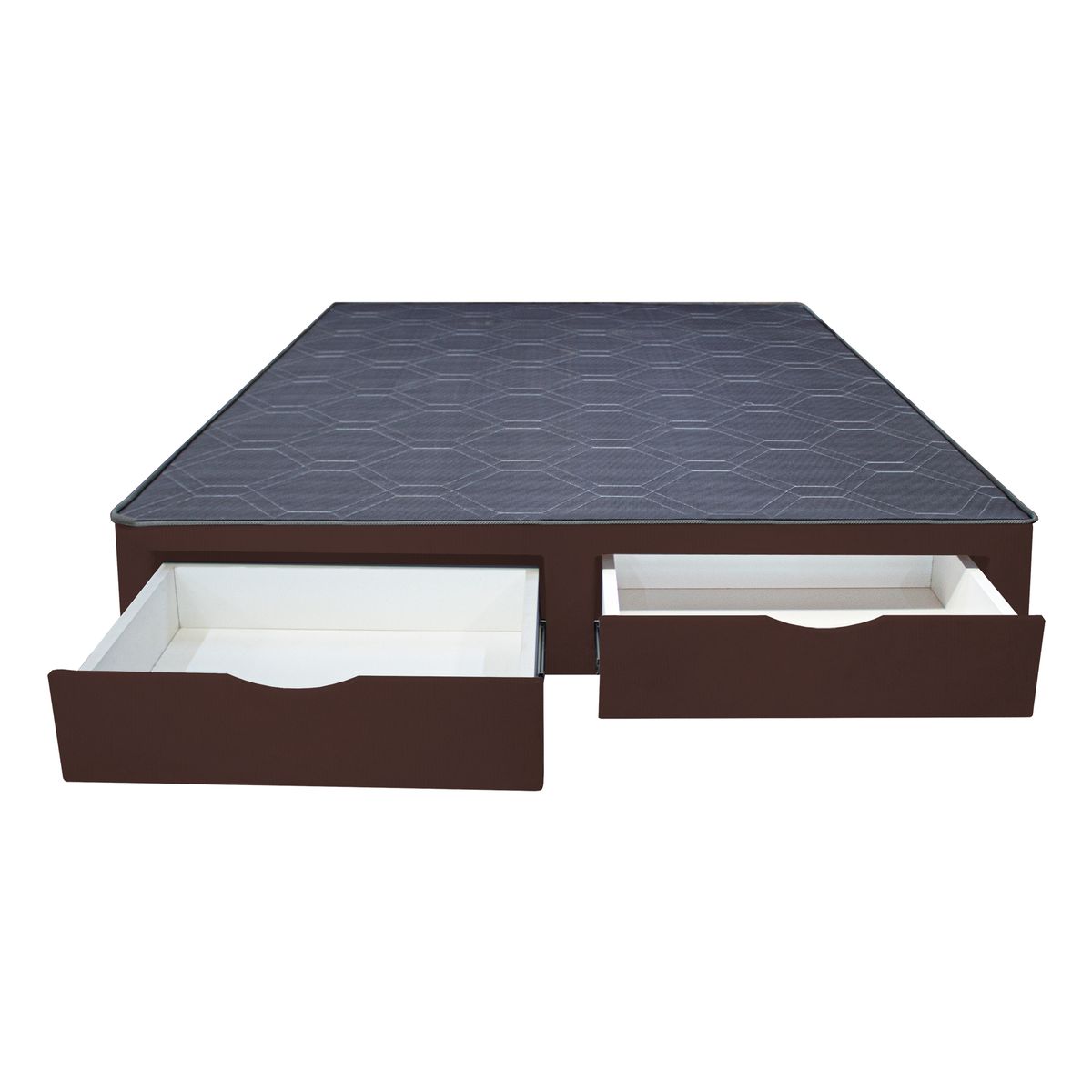 BARAKA HOME - Base de Cama Kolpa 2 Cajones Frontales 2 Plz - Chocolate