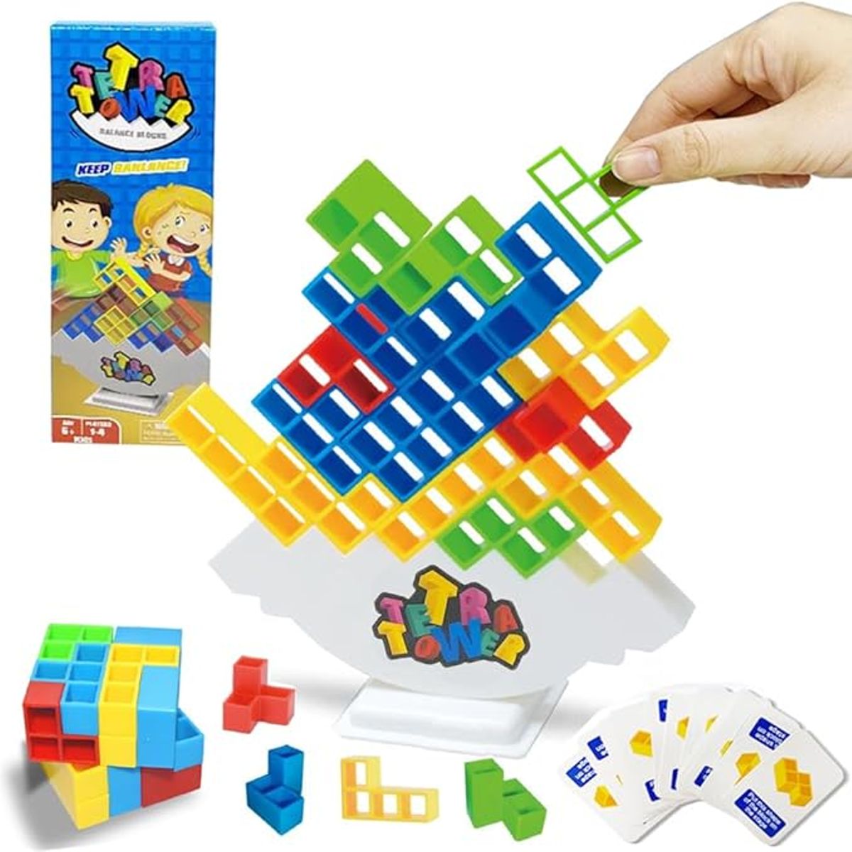 GENERICO - Bloques de equilibrio de la torre tetra tetris de 64 pcs