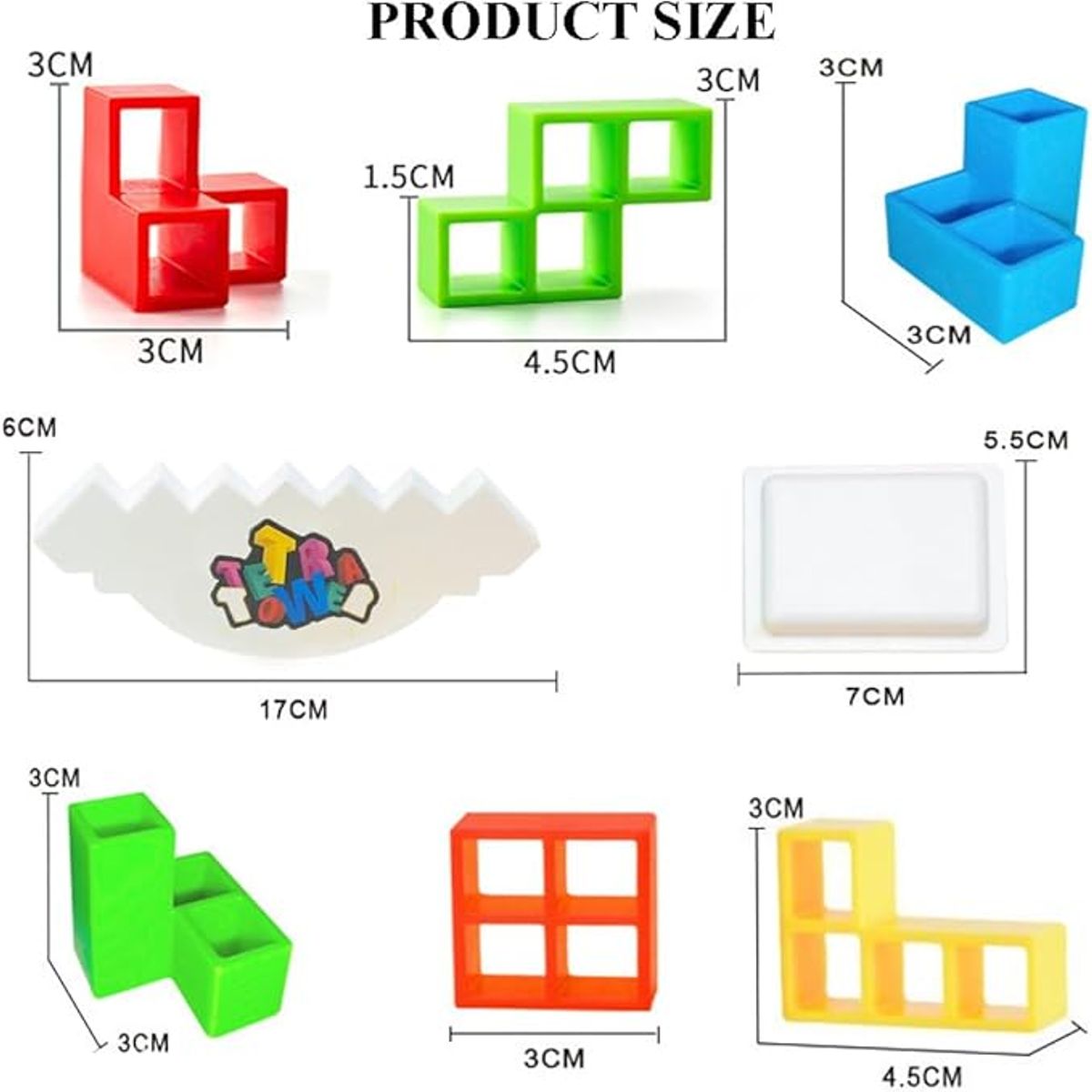 GENERICO - Bloques de equilibrio de la torre tetra tetris de 64 pcs