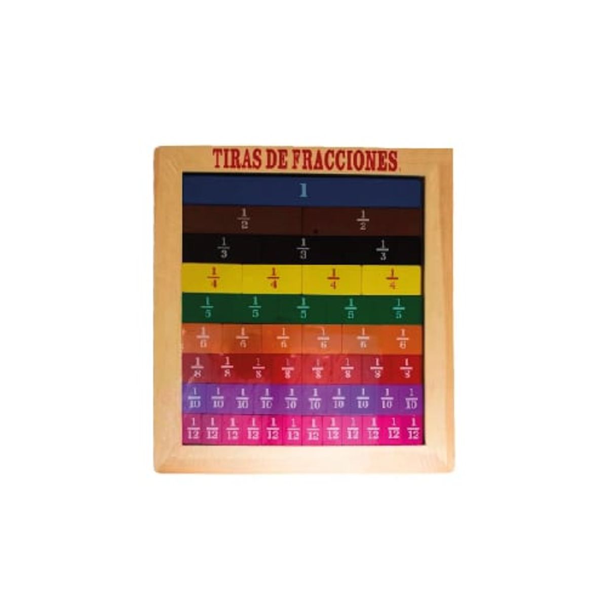 GENERICO - JUEGO DIDÁCTICO DE FRACCIONES DE MADERA