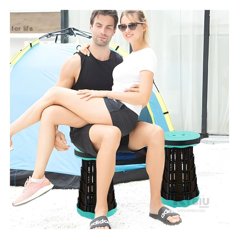 RYBIU IMPORT - Silla Plegable Funcional 2 Seguros Portatiles de Color Verde