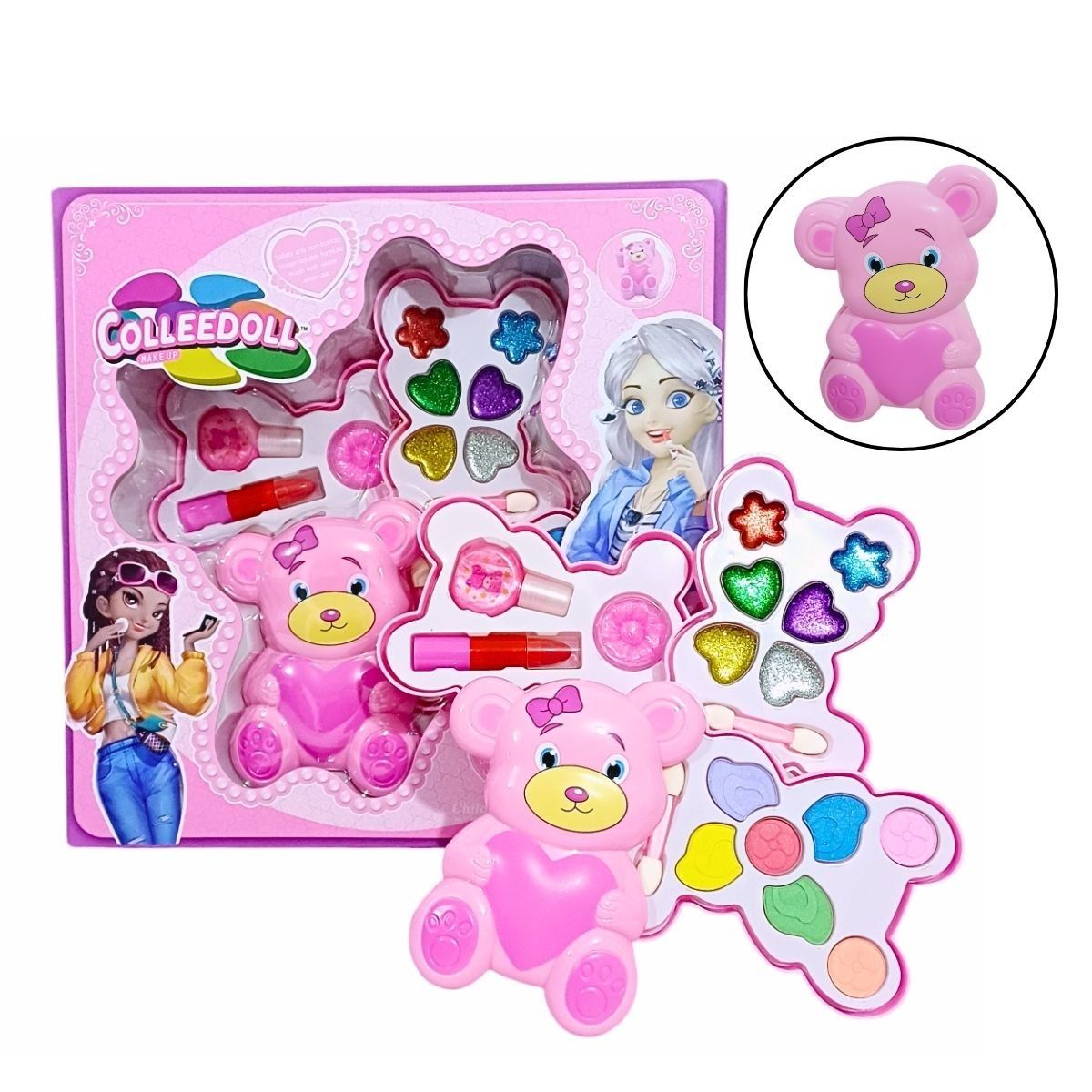 GENERICO - Juguete De Maquillaje Real Para Niñas Modelo Osito