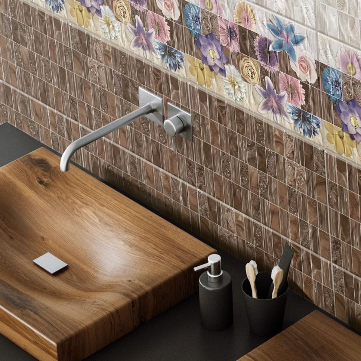 SAN LORENZO - Cerámico Juan Rey Chocolate 27X45CM 170m2