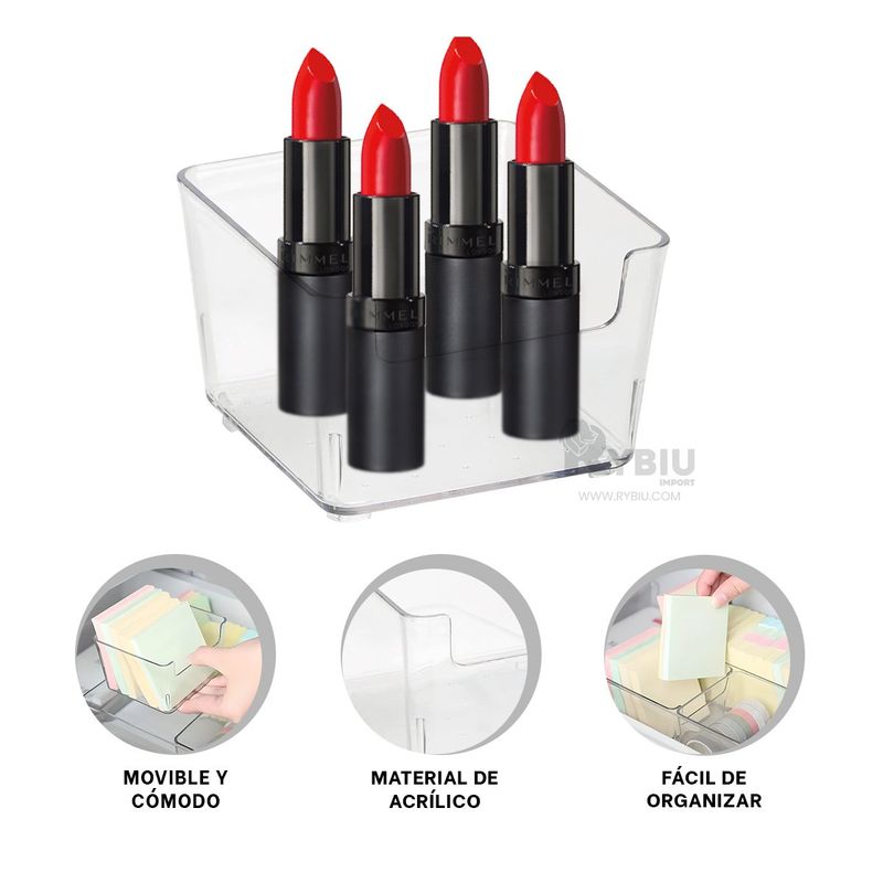 RYBIU IMPORT - Caja Organizadora en Transparente Y+Ligas de Regalo