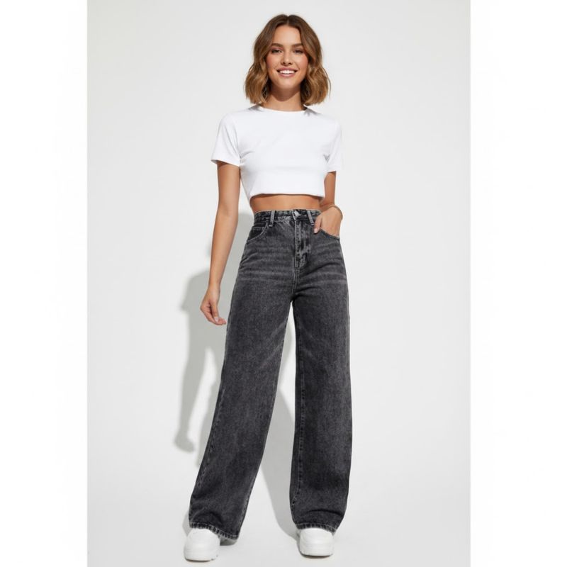 GENERICO - Pantalon Jean Wide Leg - Jean Rigido