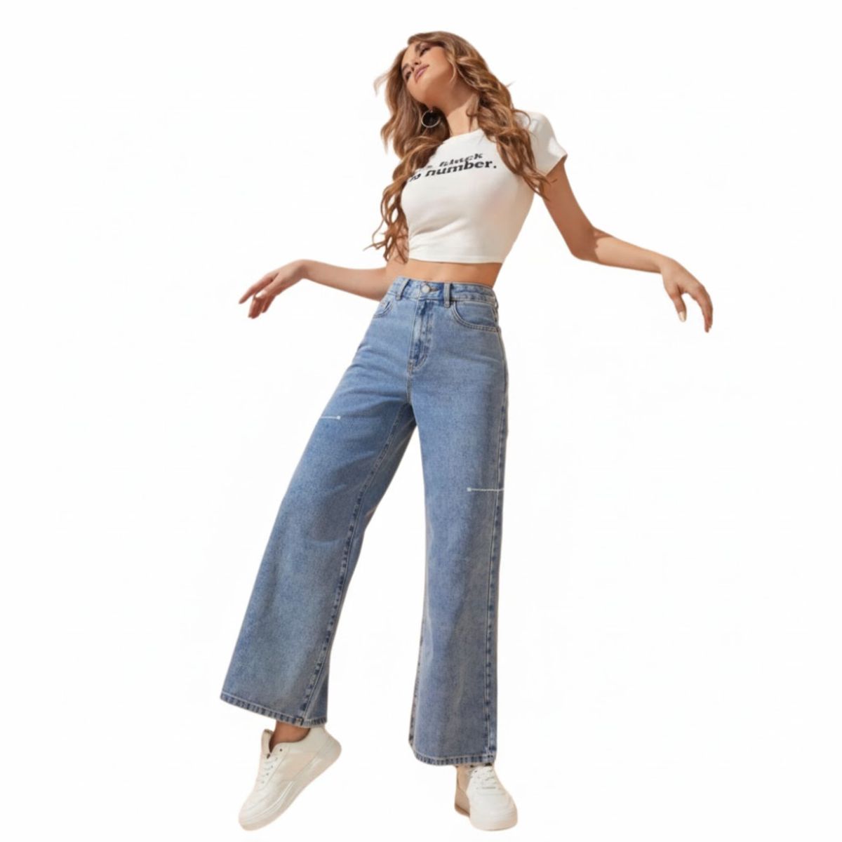 GENERICO - Pantalon Jean Wide Leg - Jean Rigido