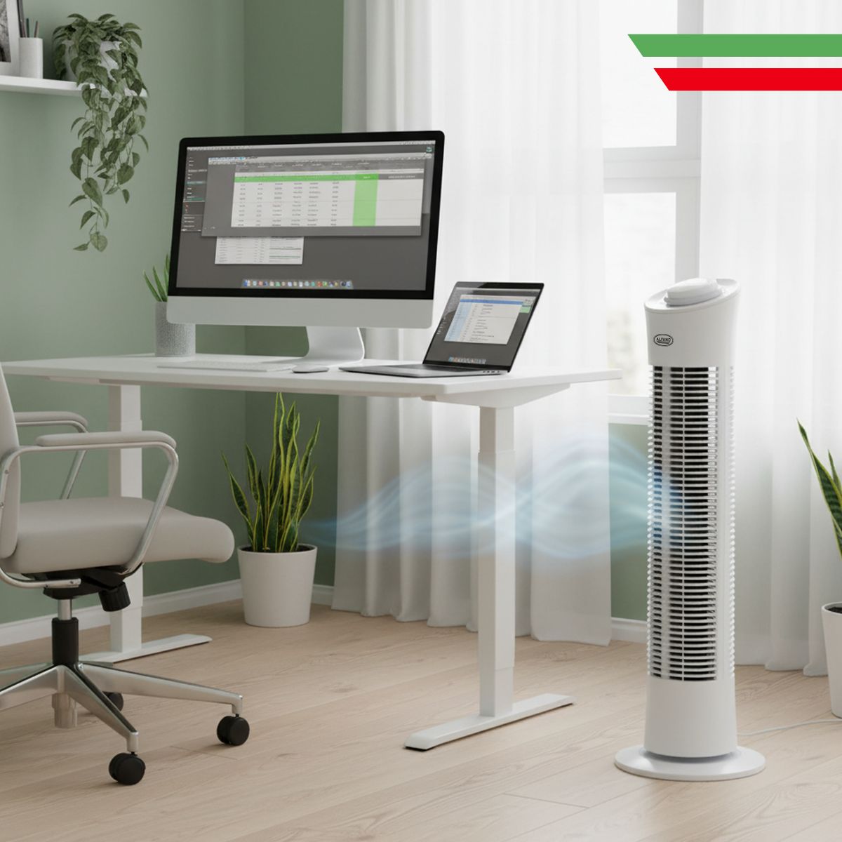 ALFANO - Ventilador de Torre 77cm 45W AL-TM30 Blanco