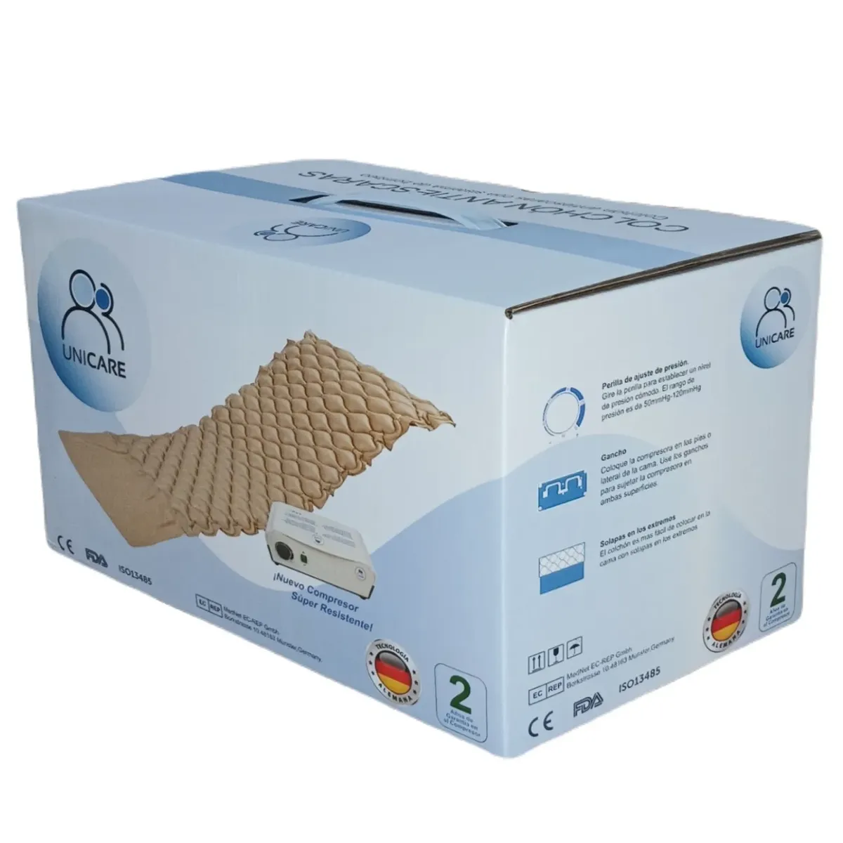 UNICARE - COLCHON  ANTI ESCARAS 150 KILOS MOTOR ORIGINAL