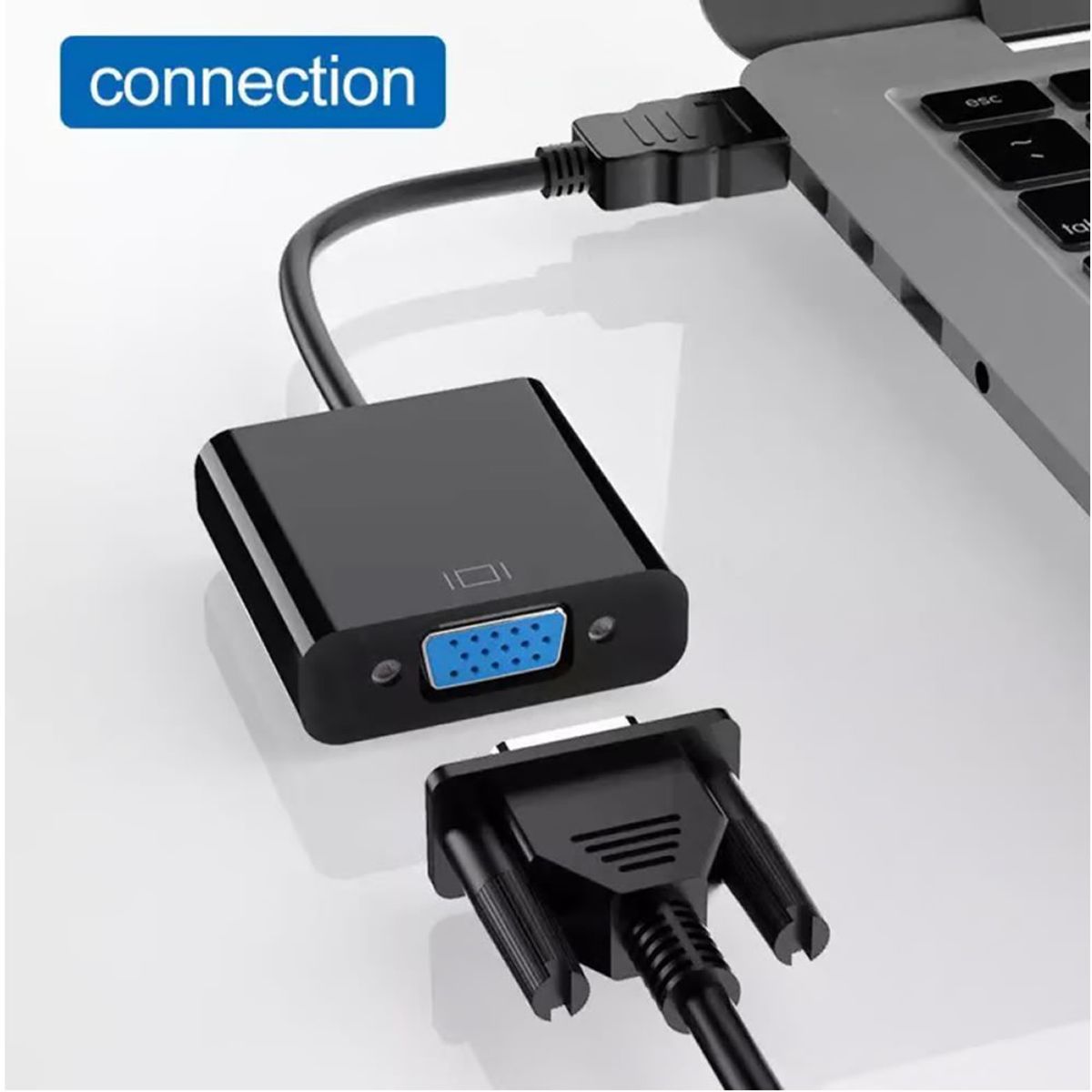 GENERICO - CABLE ADAPTADOR HDMI A VGA 108P HDMI