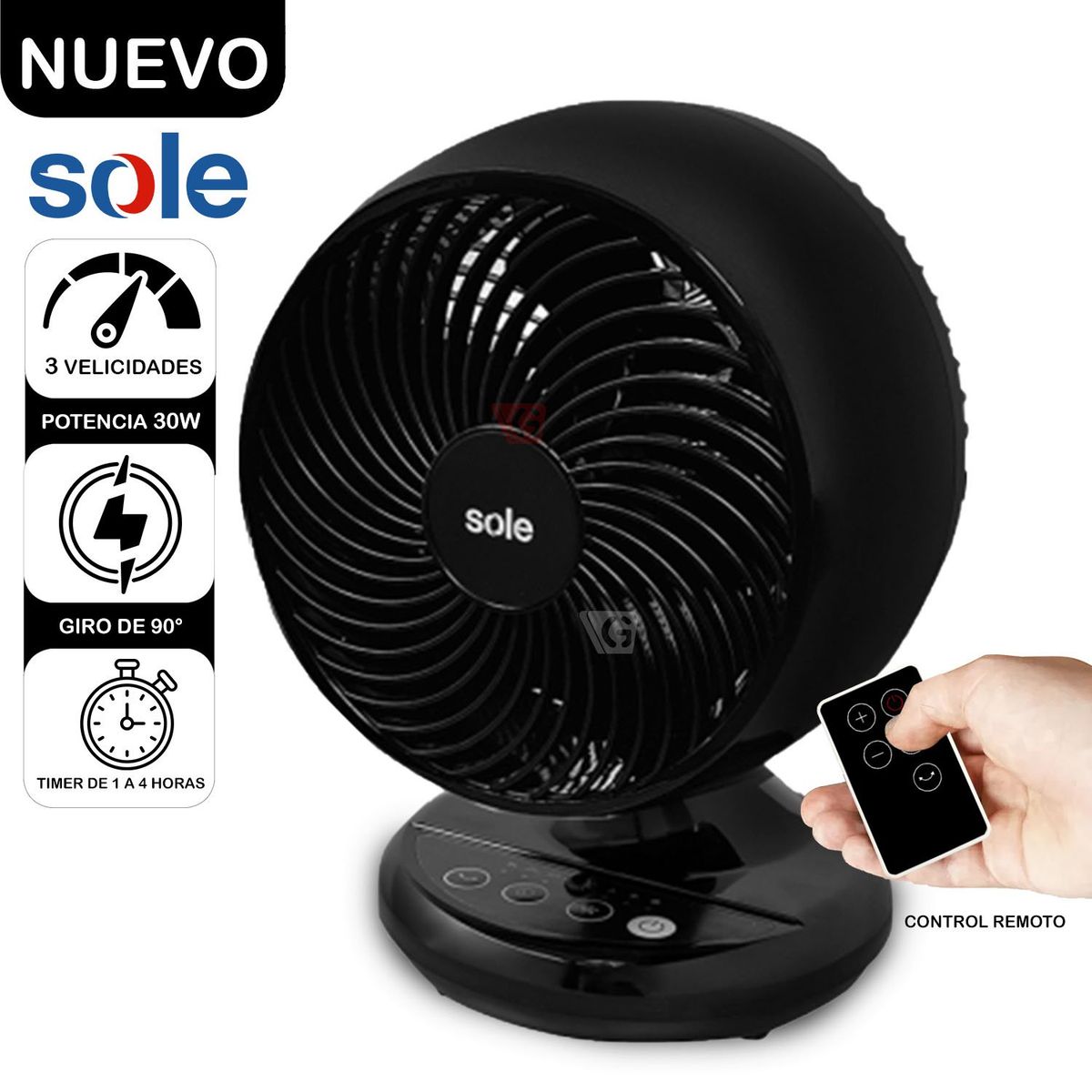 SOLE - VENTILADOR SOBRE MESA  TURBOMAX - SOLAIR016