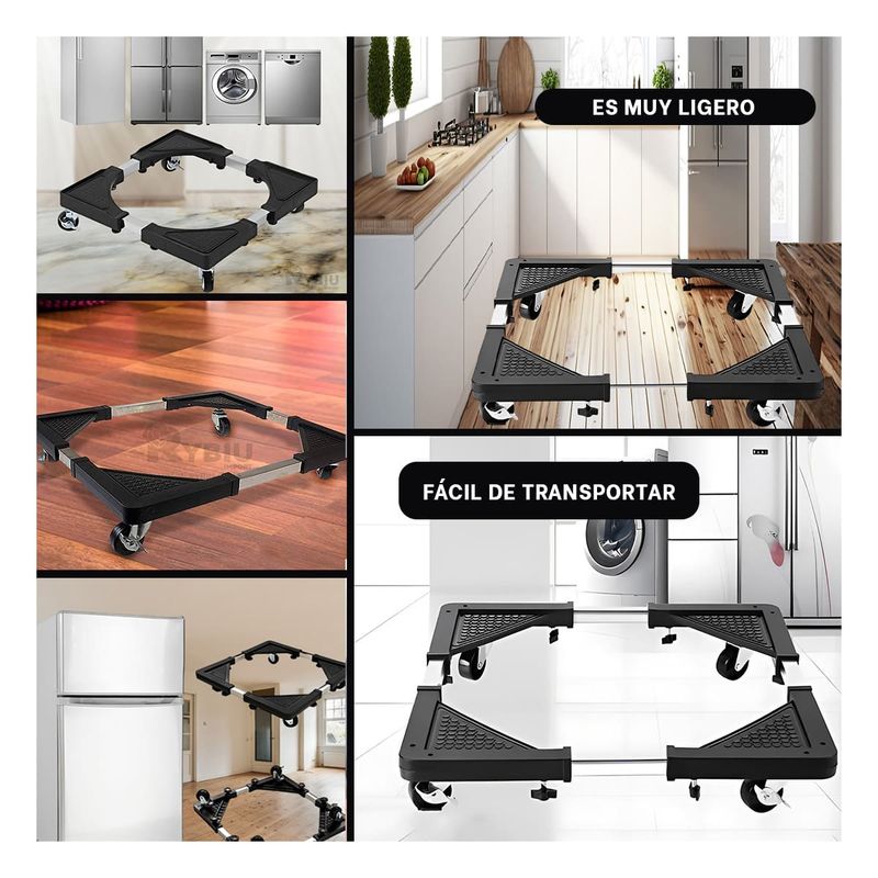 RYBIU IMPORT - Soporte Práctico de Cocina Acero Negro Y+Regalo Agendita