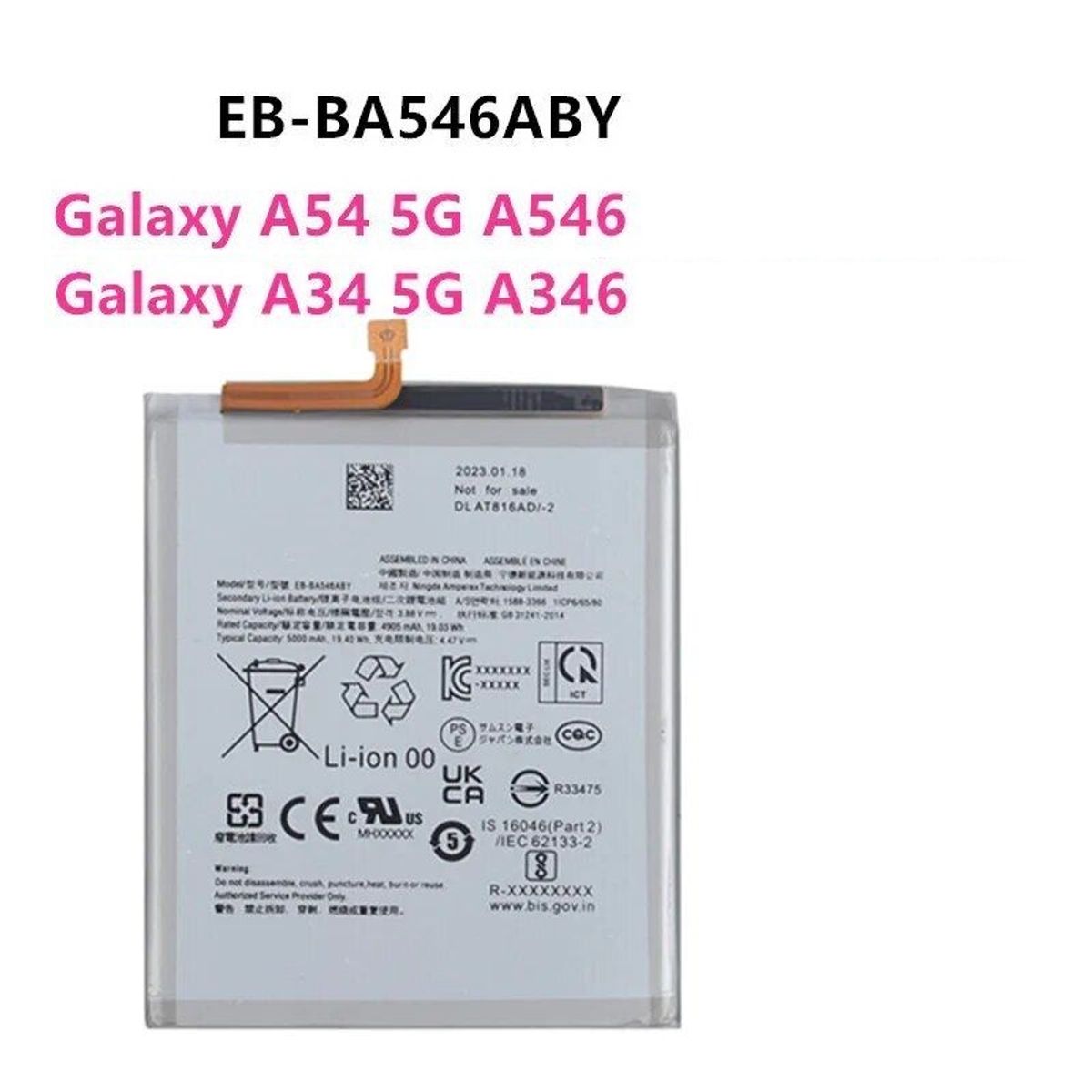 GENERICO - BATERIA SAMSUNG A34 5G - A54 5G TORIGINAL-SM NUEVO