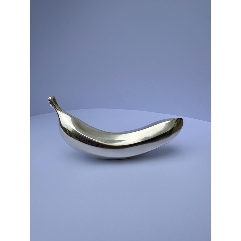 PERU - Adorno, decorativo de fruta platano en plaque 20  x 5 cm
