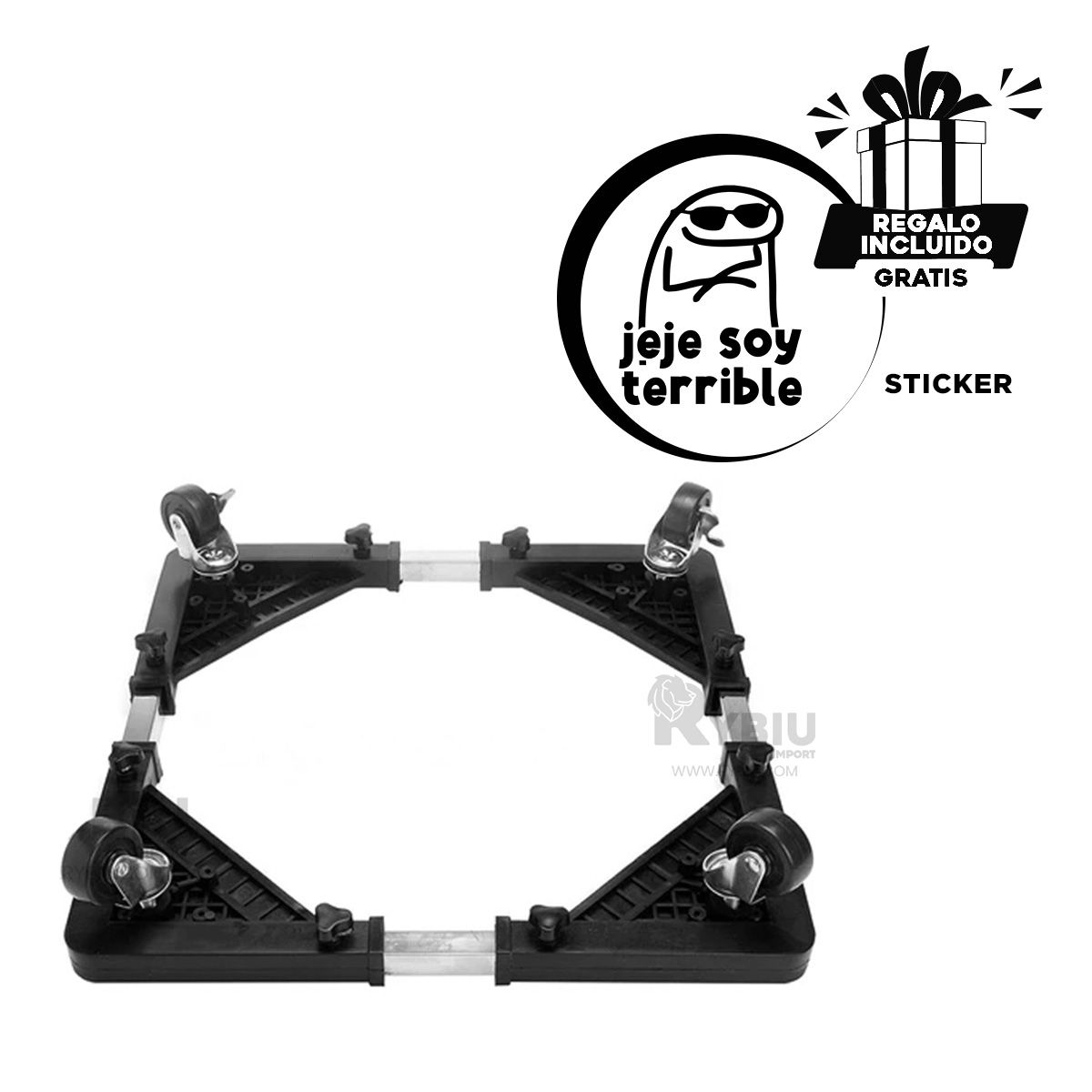 GENERICO - Tripode Funcional de Color Negro Y+Banderitas Adhesivas