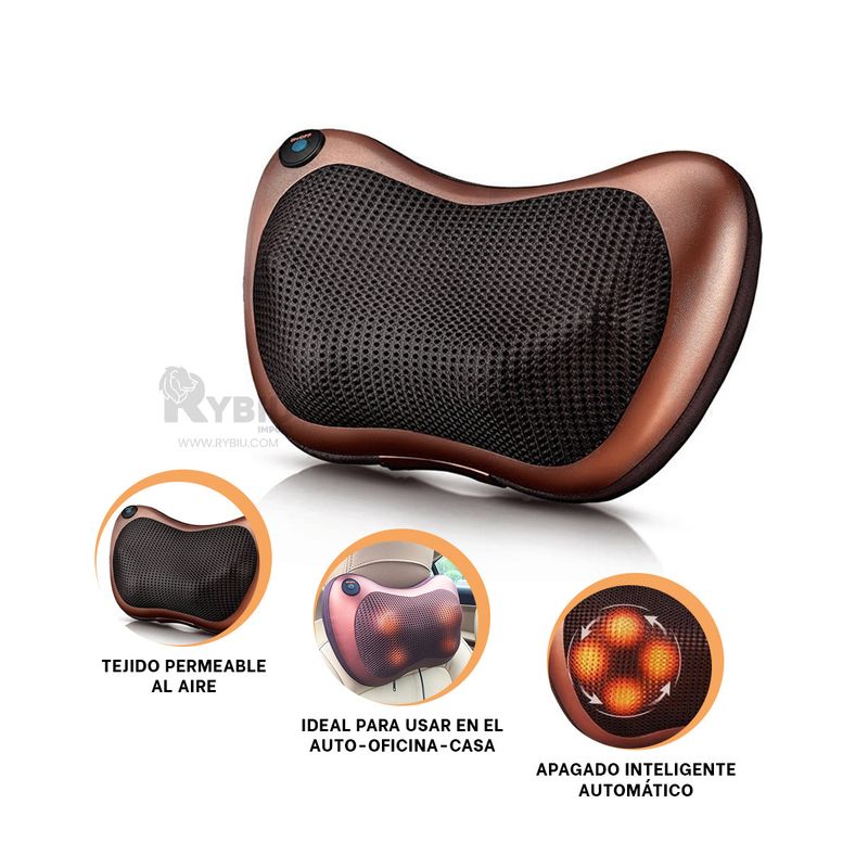 GENERICO - Almohadin para Cuarto en Marron Y+Regalo Ligas para Peinar