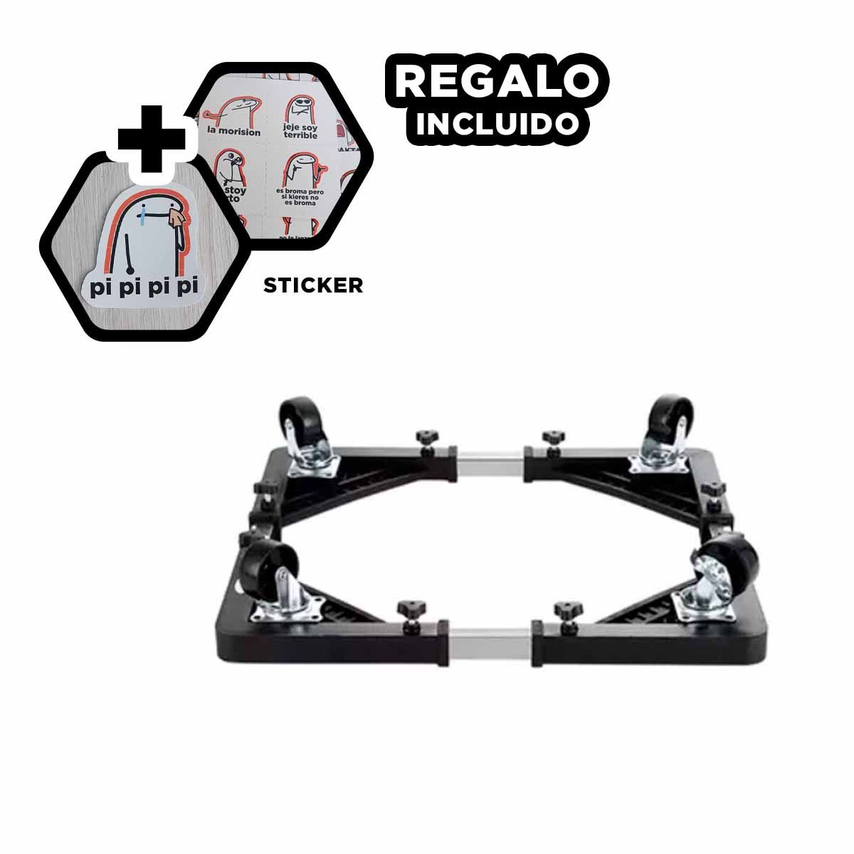 GENERICO - Base Compacta para Horno de Tono Negro Y+Regalo Stickers