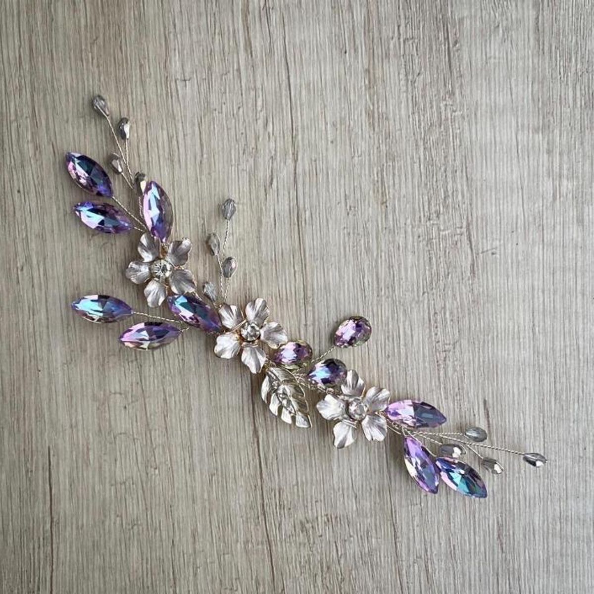 ANADE HANDMADE - Tocado tiara accesorio para el cabello novia