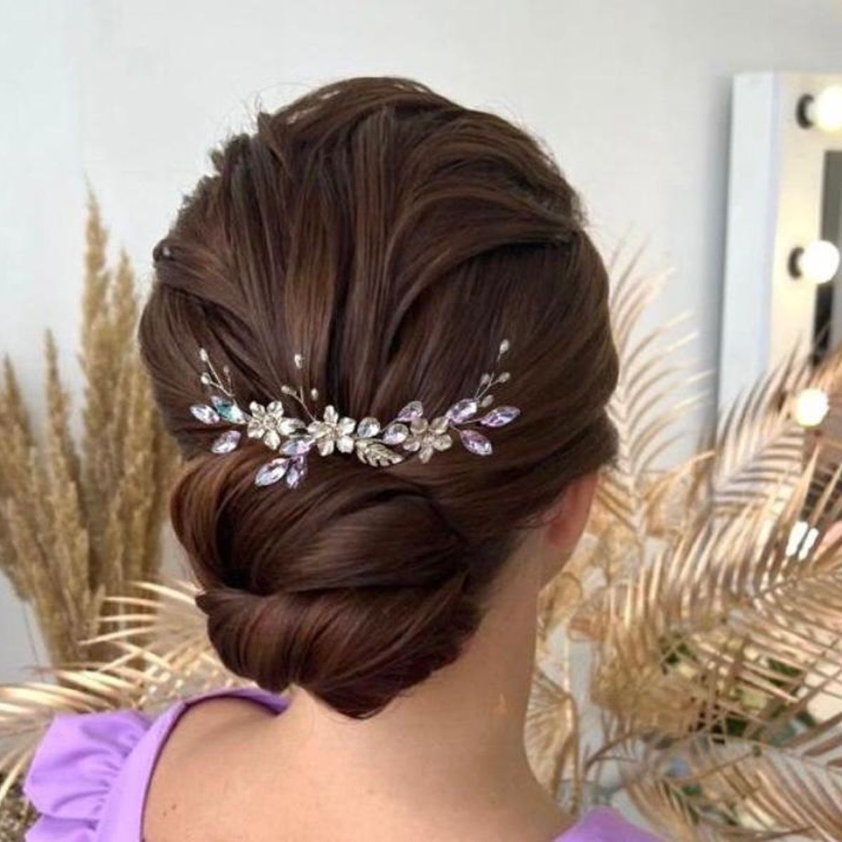 ANADE HANDMADE - Tocado tiara accesorio para el cabello novia