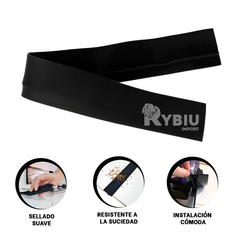 GENERICO - Cinta Proteccion para Cocina en Negro Y+Banderitas Adhesivas