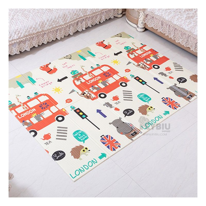 GENERICO - Alfombra Plegable Antigolpes para Niños Multicolor
