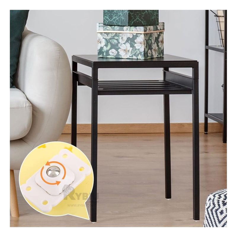 GENERICO - Kit de 4 Patas Giratorio en Color Blanco Y+Regalo Stickers