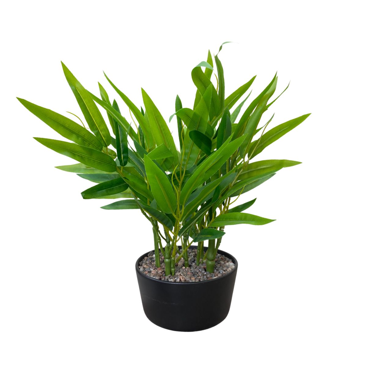 GENERICO - Bambú Artificial en Maceta con Piedritas 33cm