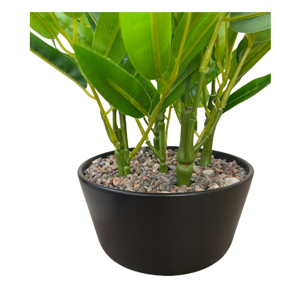 GENERICO - Bambú Artificial en Maceta con Piedritas 33cm