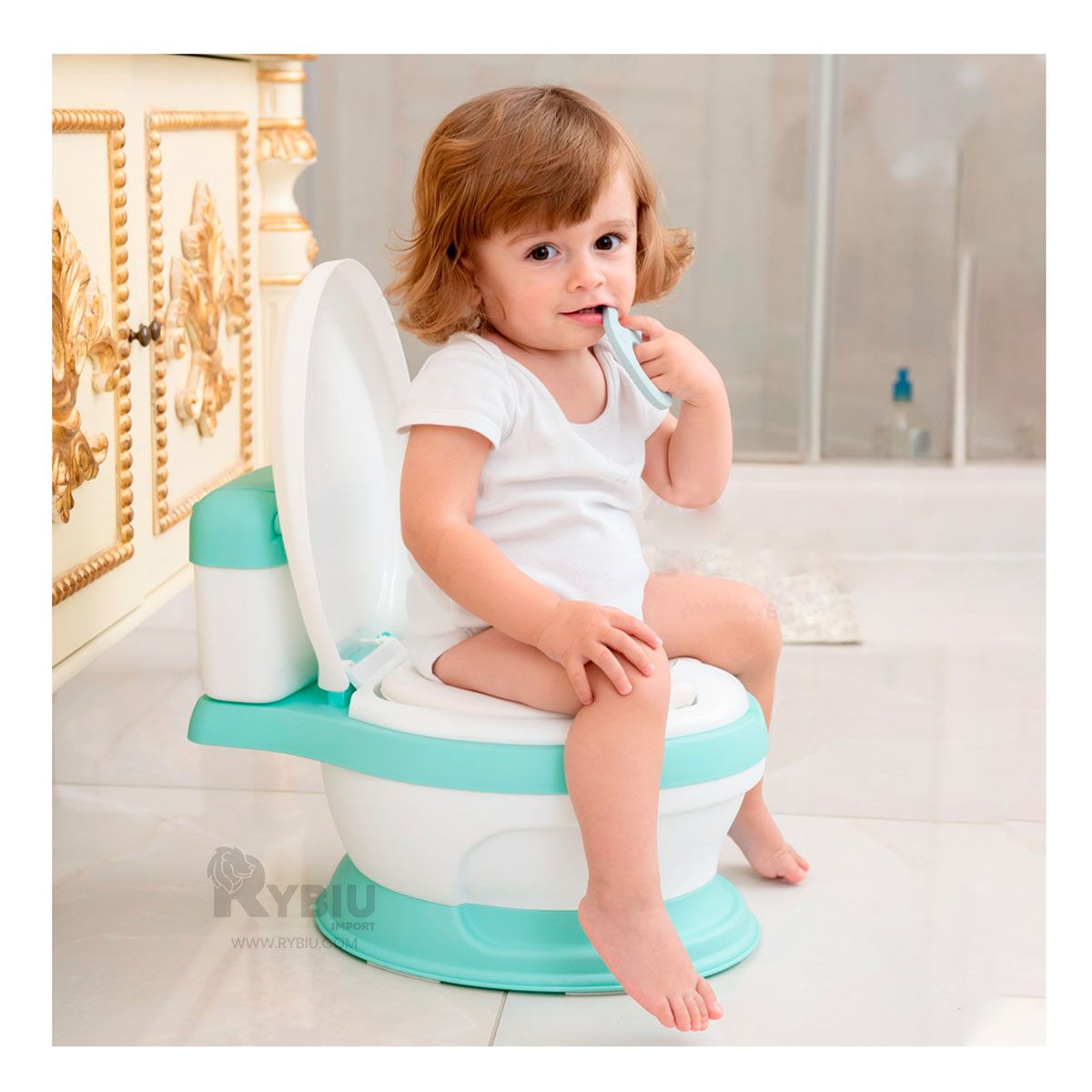 GENERICO - Asiento Idoneo para Bebe Verde Y+Regalo Ligas para Peinar