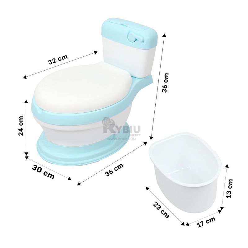 GENERICO - Asiento Ideal y Espacioso en Celeste Y+Ligas de Regalo