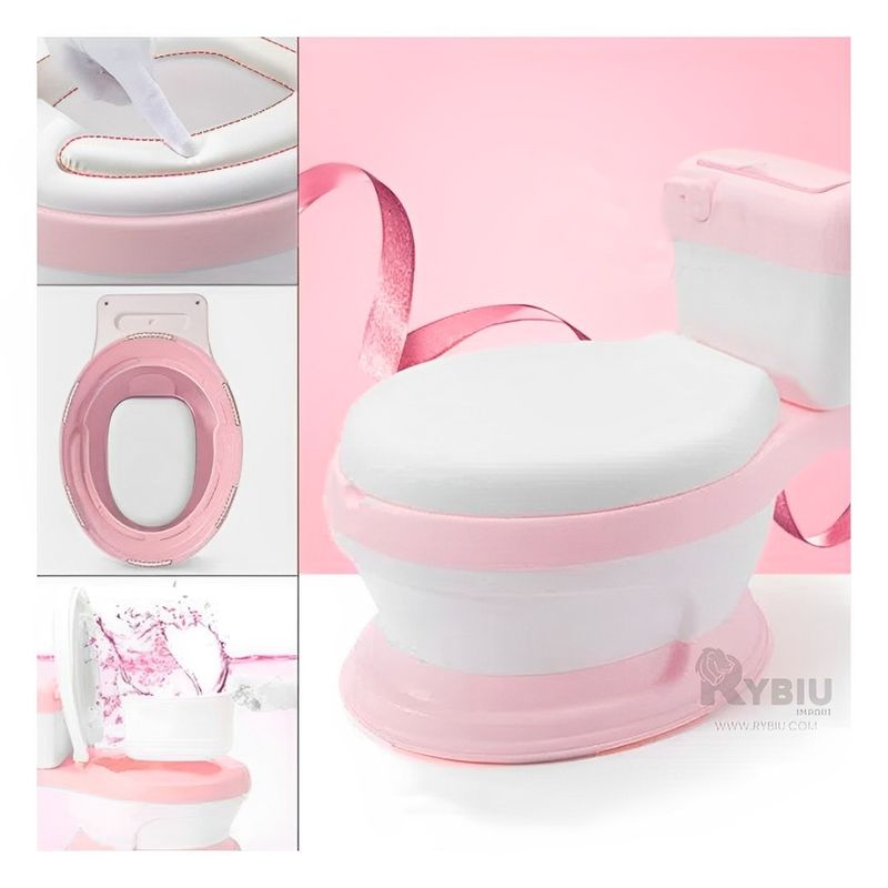 GENERICO - Inodoro con AcolchadoTono Rosado Y+Regalo Agendita