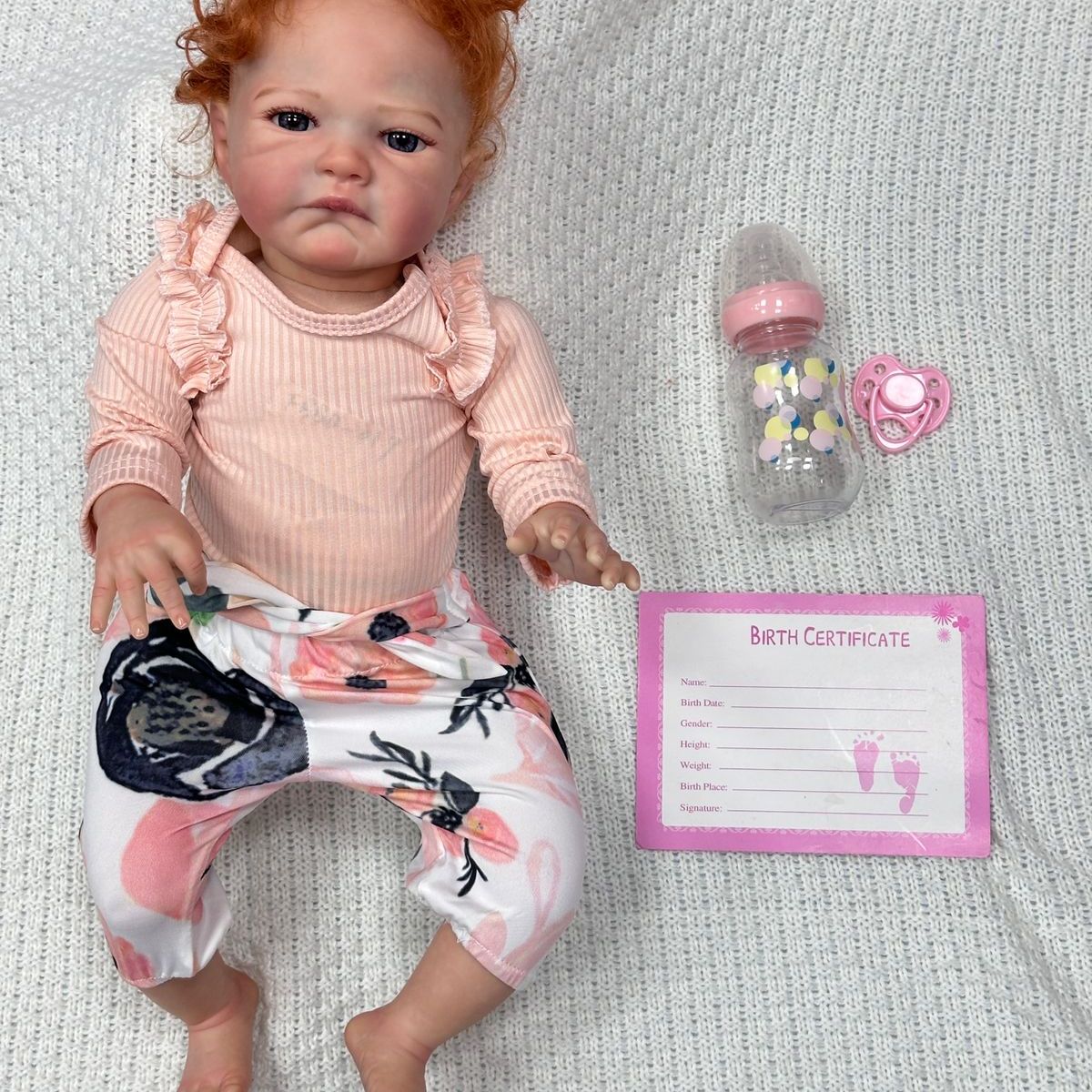 JK - Muñeca Bebe Realista Eva 50 CM