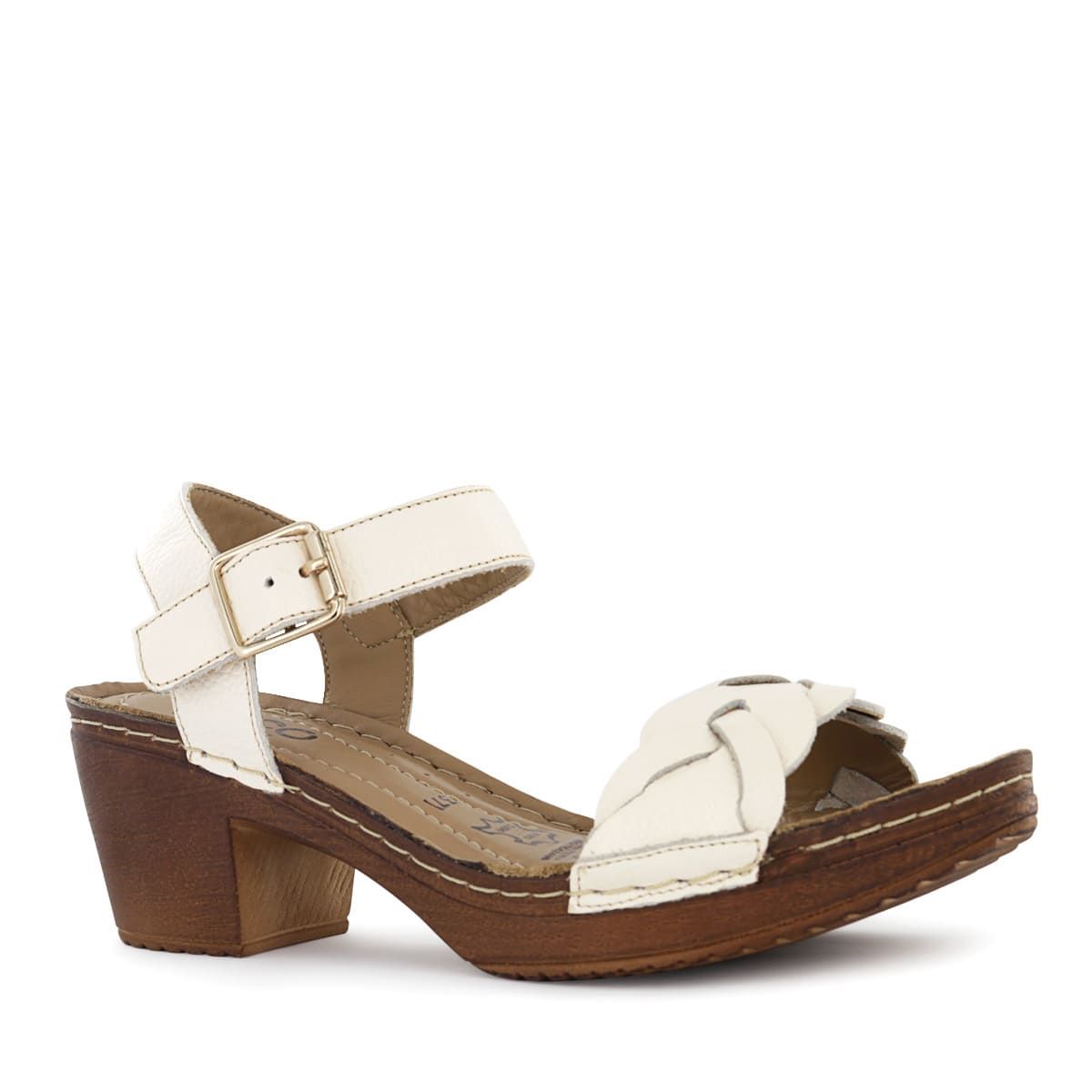 ECCO - Sandalias Mujer Ecco Mika14 Marfil Cuero Natural