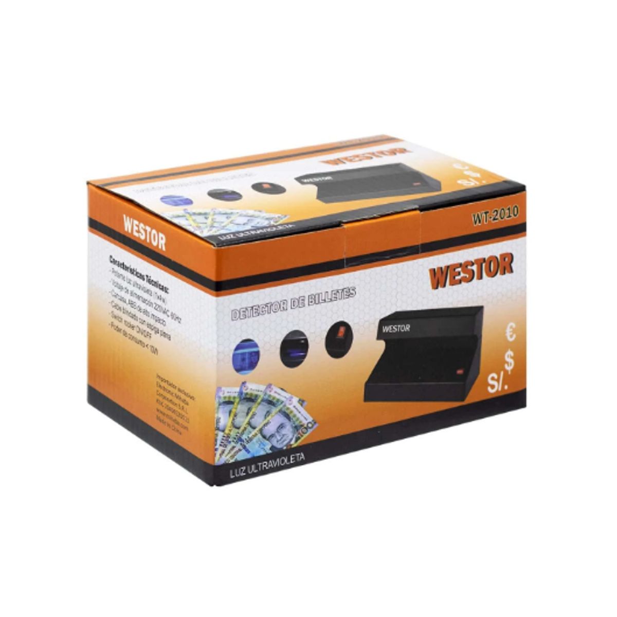 WESTOR - Detector de Billetes Falsos con Luz UV WT-2010 WESTOR
