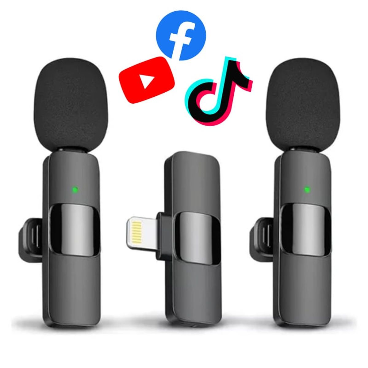 GENERICO - Microfono Inalambrico 2 en 1 Lightning para Iphone tiktok